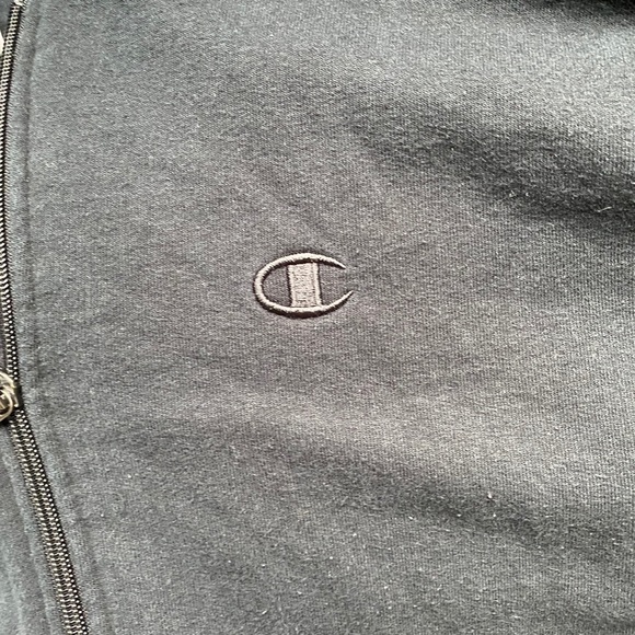 Black Authentic Champion Zip Up Size M - Picture 3 of 4